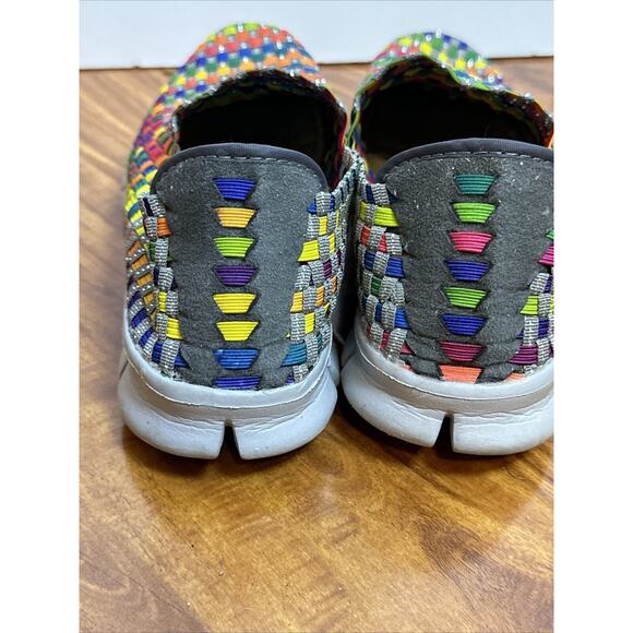 Corkys Joann Featherlite SlipOn Comfort Sneaker Rainbow Stretch Weave Women‎ 9 - Picture 6 of 16